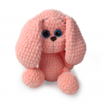 Iepuras tricotat pentru bebe roz