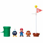Set diorama Acorn Plains cu figurina Mario Nintendo 6 cm