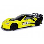 Masinuta sport RC pentru copii cu telecomanda Corvette C6.R galben LeanToys 9734