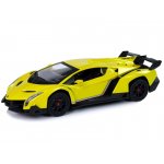 Masinuta sport RC pentru copii cu telecomanda Lamborghini Veneno galben LeanToys 9741