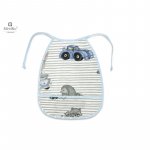 Baveta impermeabila cu buzunar 2 fete Velvet Old Road blue MimiNu