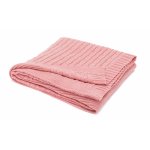 Patura tricotata 100% bumbac 100x80cm pink Fillikid