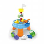 Masuta de activitati pentru apa si nisip Sandy Joe cu accesorii 8 jucarii multicolor