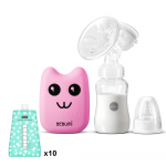 Pompa de san electrica BS ECO Pisica pink + 10 pungi Bebumi Deluxe