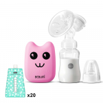 Pompa de san electrica BS ECO Pisica pink + 20 pungi Bebumi Deluxe