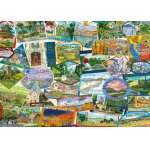 Puzzle 1000 piese Travel Stickers (Schmidt-58984)