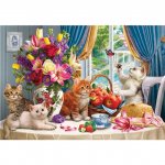 Puzzle 260 piese Fluffy Kittens in the Living Room (Anatolian-3336)