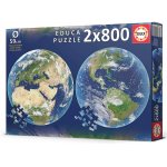 Puzzle 2x800 piese rotund Planet Earth (Educa-19039)