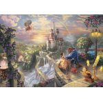 Puzzle 500 piese Thomas Kinkade Beauty And Beast cutie metalica (Schmidt-59926)