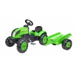 Tractor cu pedale si remorca pentru copii Falk verde 2057L