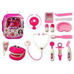 Trusa medicala pentru fetite valiza roz micul doctor LeanToys 5098