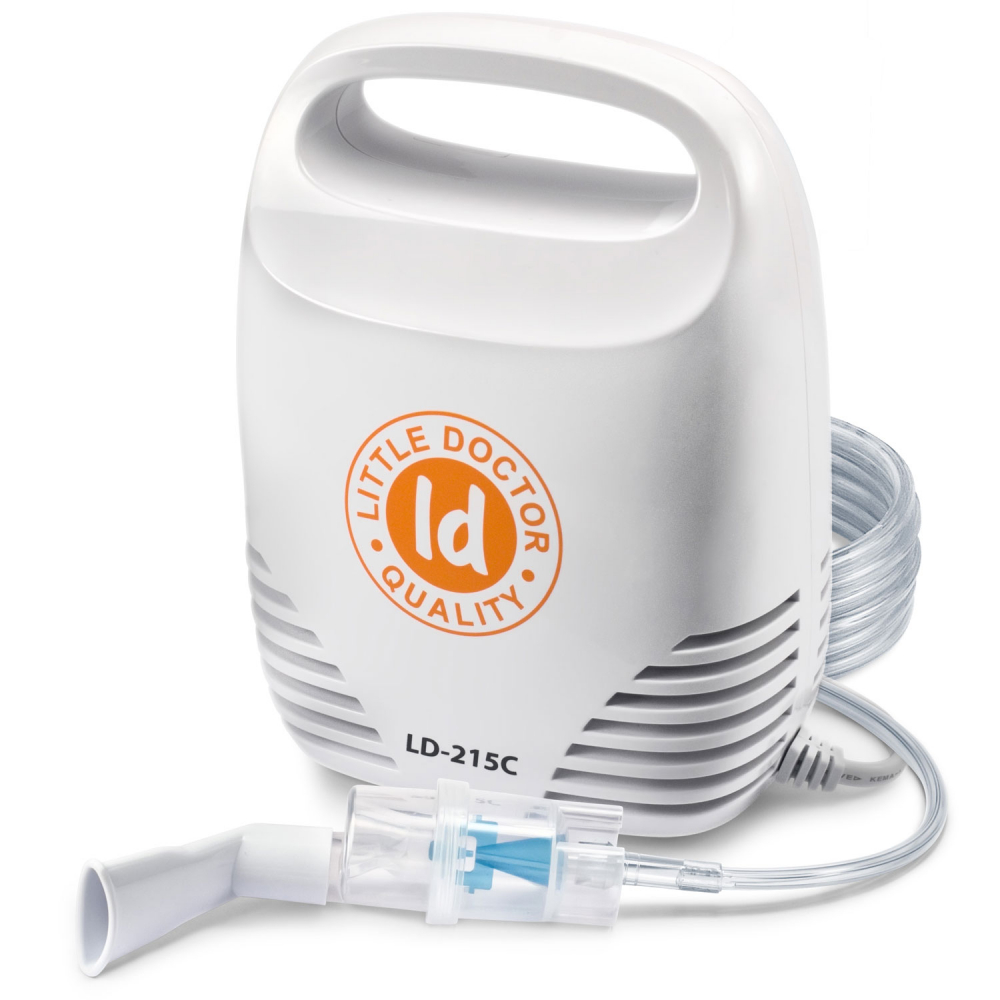 Aparat aerosoli Little Doctor LD-215C nebulizator cu compresor 3 dimensiuni de particule alb