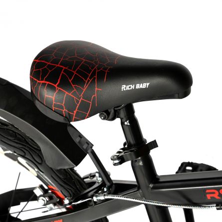 Bicicleta baieti 7-10 ani 20 inch frane C-Brake Rich Baby R20WTB cadru negru cu design rosu 7-10 imagine noua responsabilitatesociala.ro