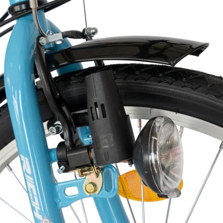 Bicicleta City Saiguan Revoshift 24 inch Rich R2432A cadru bleu cu design alb Alb imagine noua responsabilitatesociala.ro