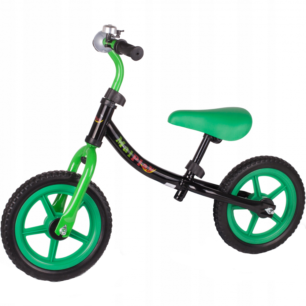 Bicicleta fara pedale 12 inch cu roti EVA Baby Driver Green Black