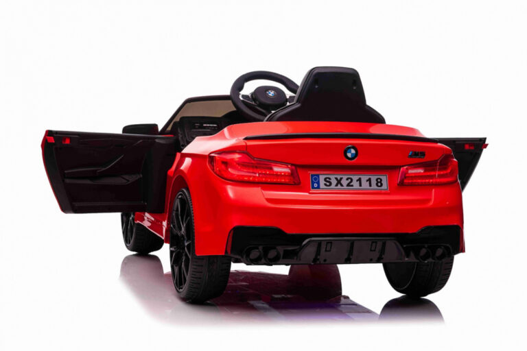 Masinuta electrica cu scaun de piele si roti EVA BMW M5 24V Red - 2