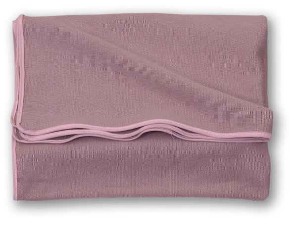 Paturica pentru copii tricotata din bumbac Pure roz 110x72 cm Amy