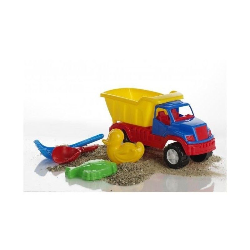 Set camion mare cu lopatica, grebla pentru copii Costinesti 33x33x16 cm Burak Toys
