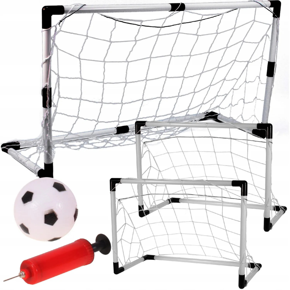 Set porti de fotbal 2 in 1 pentru copii cu minge si pompa incluse MalPlay - 3