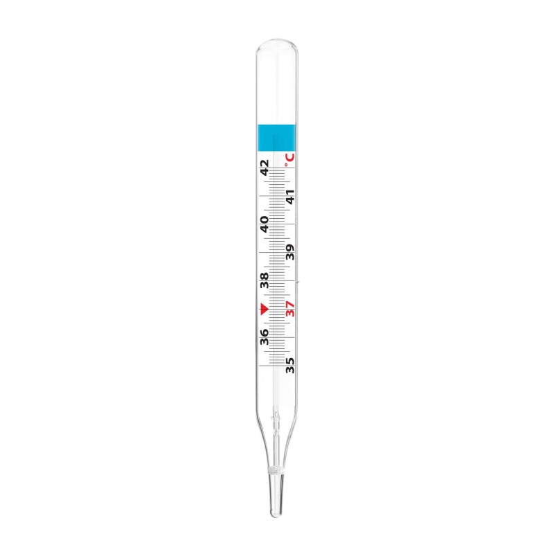 Termometru clasic din sticla Novama White Sigma ecologic cu Galinstan fara mercur, fara baterii, cu agitator - 1 | YEO