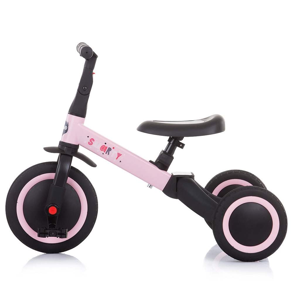 Tricicleta si bicicleta Chipolino Smarty 2 in 1 light pink Triciclete Copii imagine 2022