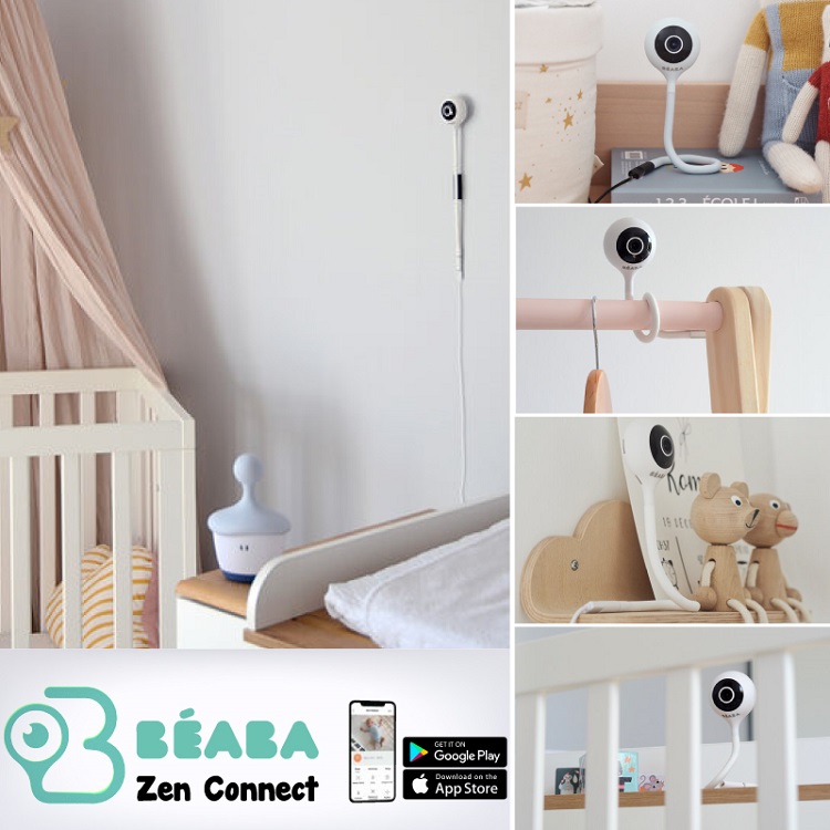 Video monitor Digital + Wi-Fi Beaba ZEN Connect Pearl Grey - 4 | YEO