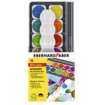 Acuarele 12 culori detasabile + paleta +tub alb Eberhard Faber
