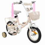 Bicicleta 16 inch cu roti ajutatoare si cosulet Makani Breeze Light Pink