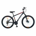 Bicicleta MTB-HT 27.5 inch frane pe disc Velors Vulcano V2709A negru cu design rosu