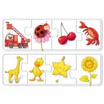 Puzzle lucruri colorate 6x4 piese