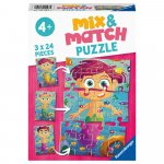 Puzzle Mix&Match sirene si monstri 3x24 piese