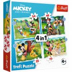 Puzzle Trefl 4 in 1 Mickey Mouse Ziua deosebita