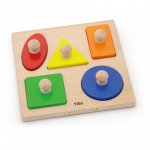 Puzzle Montessori cu maner Forme geometrice Viga