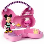 Set de joaca fundita cu figurine si accesorii Disney Minnie roz deschis
