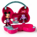 Set de joaca fundita cu figurine si accesorii Disney Minnie roz inchis