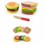 Set hamburger si sandvis din lemn Viga