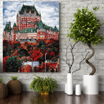 Set pictura pe numere (panza) Frontenac Castel din Canada 50x40 cm