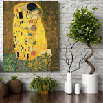 Set pictura pe numere (panza) Sarutul Gustav Klimt 50x40 cm