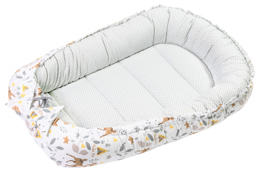Babynest 2 In 1 Din Bumbac Minky Fawn