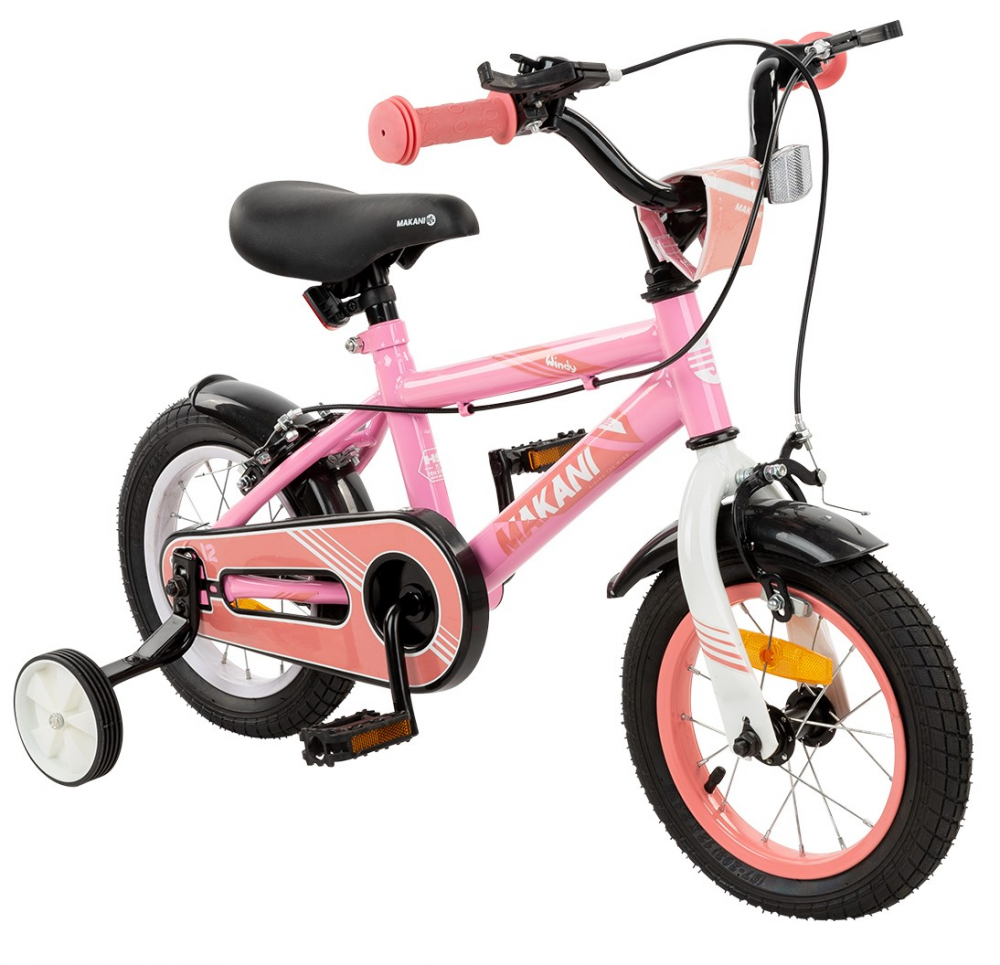 Bicicleta 12 inch KikkaBoo Makani cu roti ajutatoare Windy Pink - 2