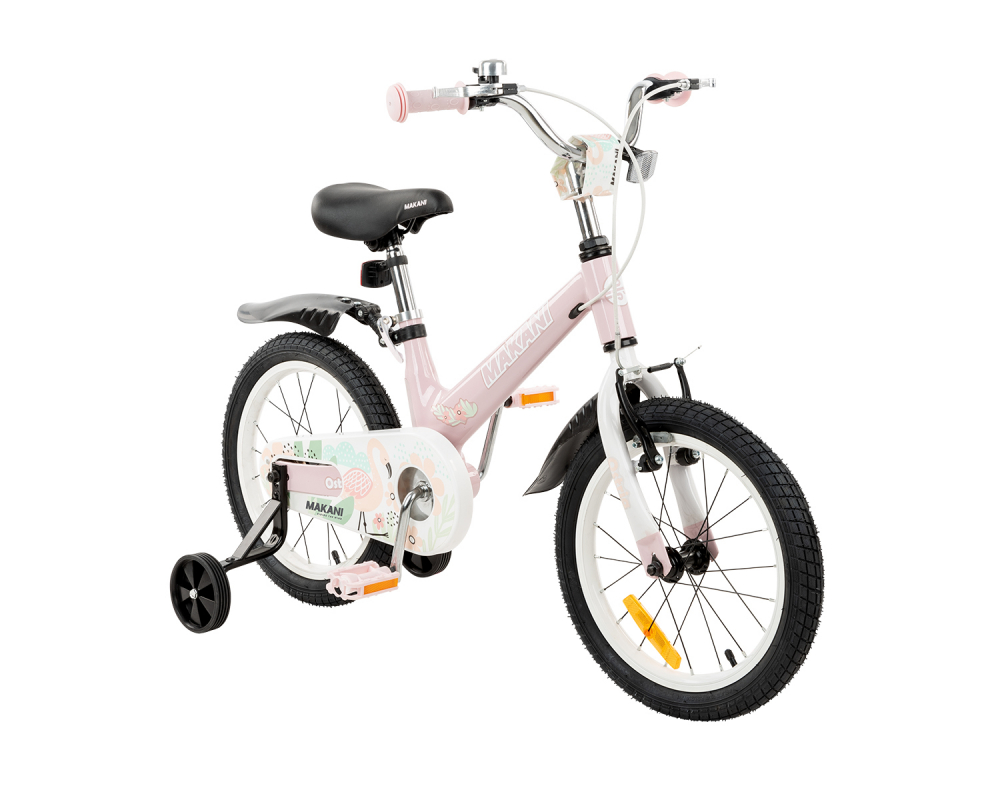 Bicicleta 16 inch Makani cu roti ajutatoare si cadru din magneziu Ostria Pink ajutatoare imagine noua responsabilitatesociala.ro