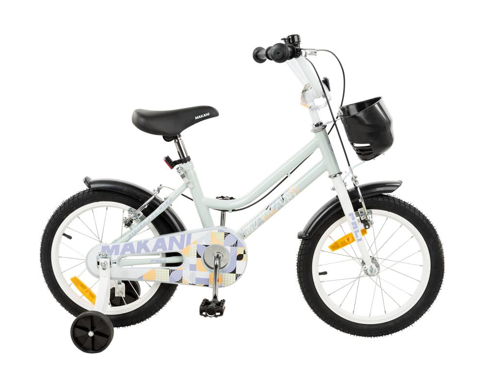 Bicicleta 16 inch cu roti ajutatoare si cosulet frontal Makani Pali Blue - 1