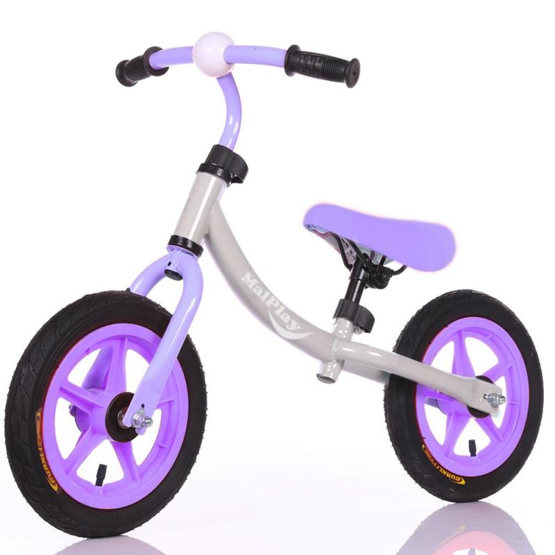 Bicicleta fara pedale 12 inch cu roti EVA Baby Driver Purple MalPlay imagine noua