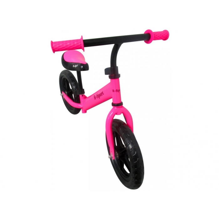 Bicicleta fara pedale cu roti din spuma Eva R-Sport R7 roz