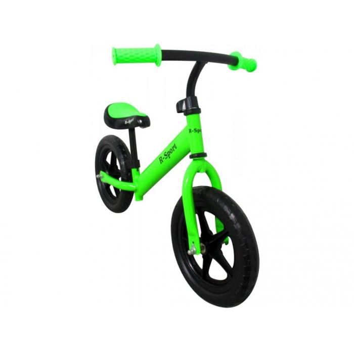 Bicicleta fara pedale cu roti din spuma Eva R-Sport R7 verde Bicicleta