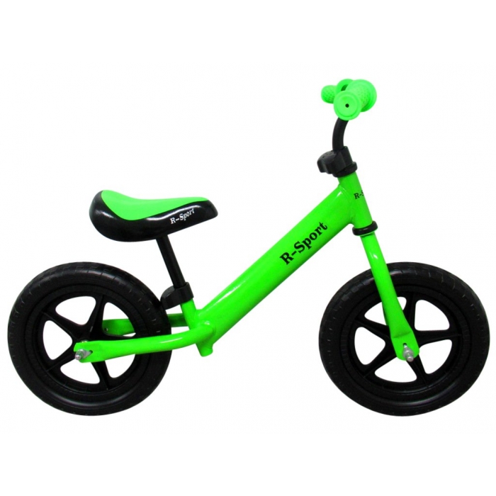 Bicicleta fara pedale cu roti din spuma Eva R-Sport R7 verde