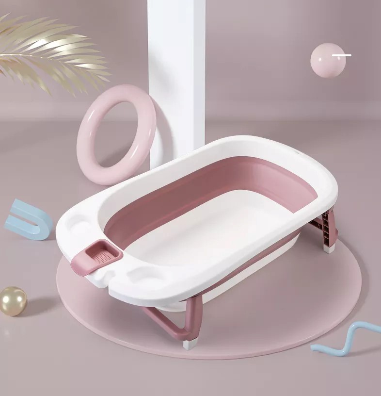 Cadita pliabila Little Mom Lemon Bathtub Pink - 1 | YEO