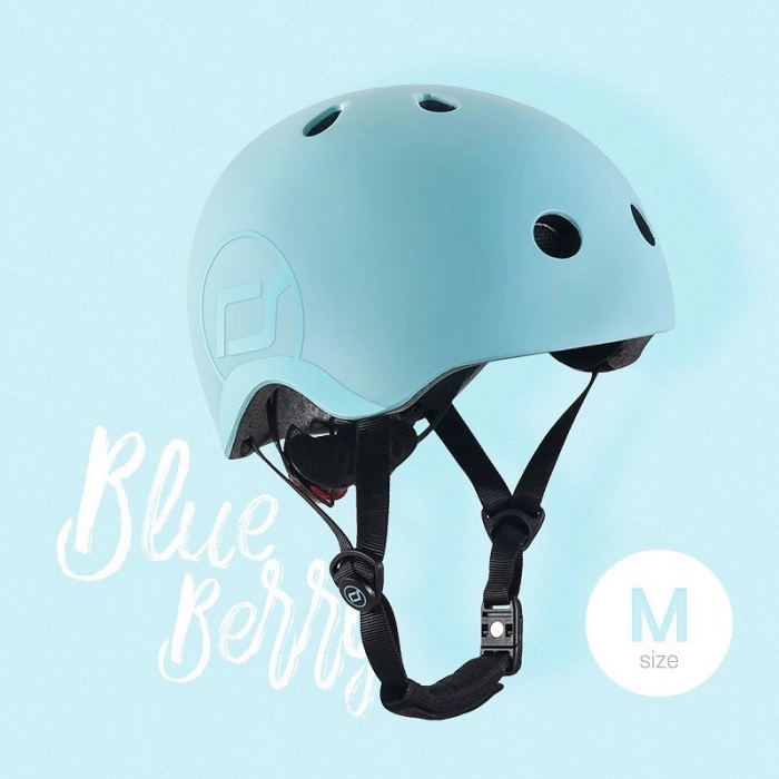 Casca de protectie pentru copii cu sistem de reglare magnetic cu led Scoot Ride Blueberry S-M 3 ani+ - 2 | YEO