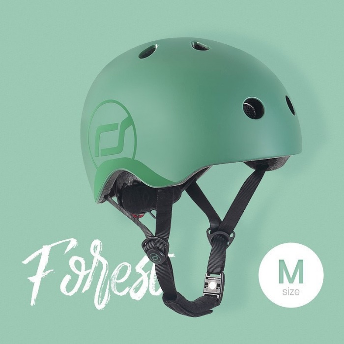 Casca de protectie pentru copii cu sistem de reglare magnetic cu led Scoot Ride Forest S-M 3 ani+ - 2 | YEO