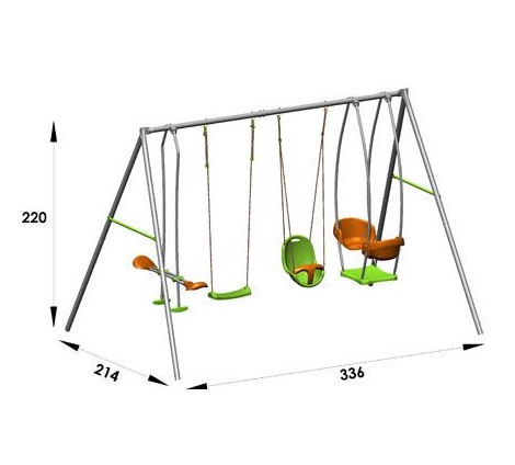 Complex de leagane pentru 6 copii Luca - 1 | YEO